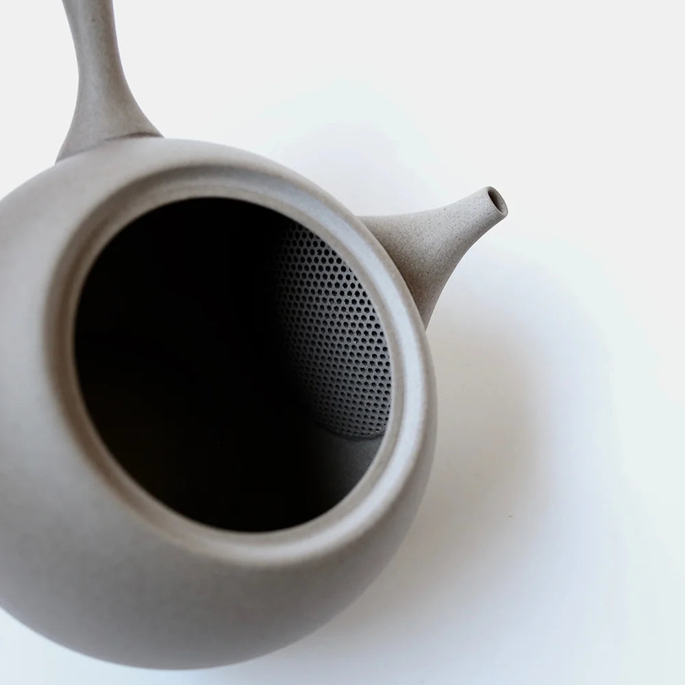 人水窯:TOKI maru - SHIROHAI 常滑急須 丸型 (290ml グレー)