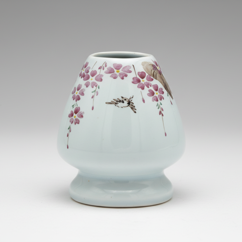 Nagomi: Chasen Holder, Bamboo Whisk Stand (Cherry Sparrow, 桜雀)