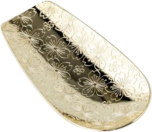 Aoyoshi: Stainless Chasaji Sakura Design Tea Scoop ステンレス茶箕 さくら