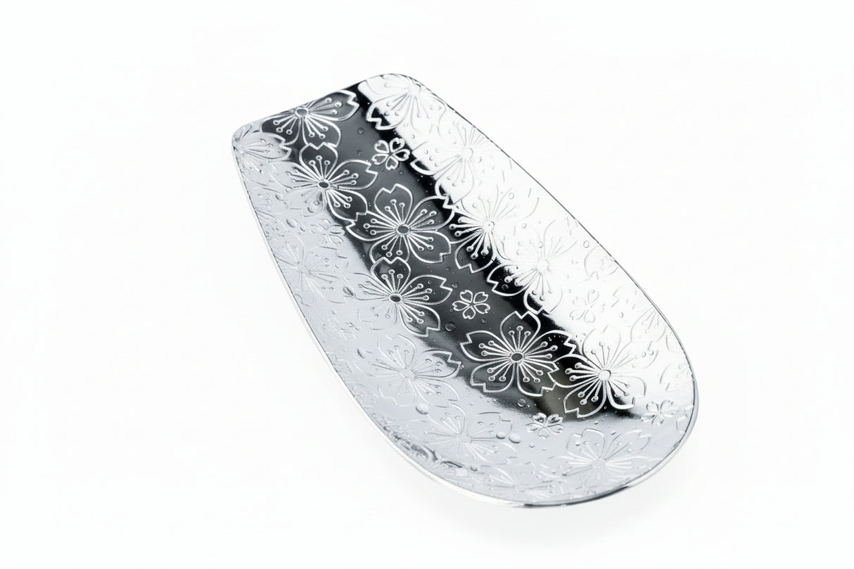 Aoyoshi: ruostumaton Chasaji Sakura Design Tea Caddy Spoon