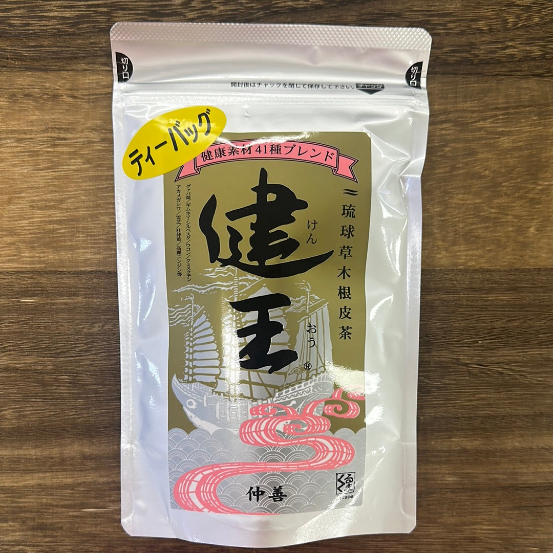 Nakazen: Okinawa Health King, sekoitetut yrttiteepussit 健王 琉球草木根皮茶ティーバッグ