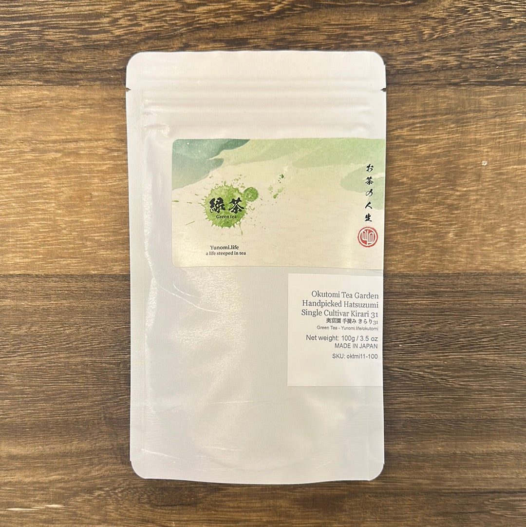 #0558.S2 - 2025 Handpicked Hatsuzumi Sayamacha Kirari 31, Single Cultivar by Award-Winning, 15th Generation Farmer, Okutomi Masahiro