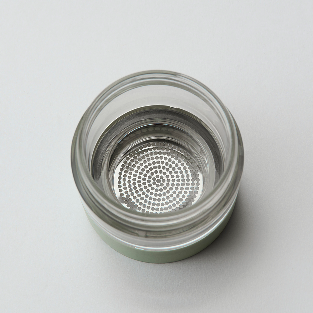 Lalaluctus ティーボトル - ステンレススチールタンブラー(ティーストレーナー付き) - クリームホワイト - 400 ml