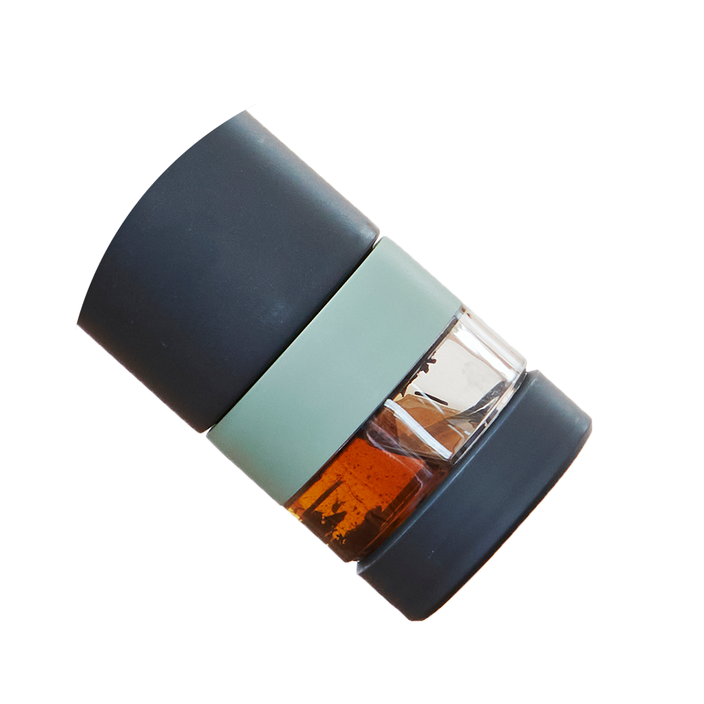 Lalaluctus ティーボトル - ステンレススチールタンブラー(ティーストレーナー付き) - クリームホワイト - 400 ml