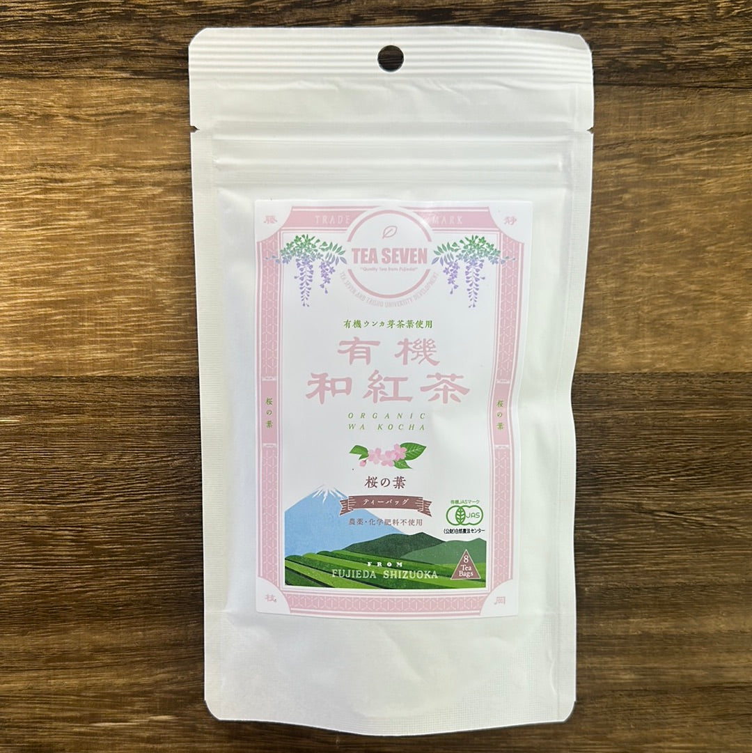 #0059.S5 NaturaliTea (Tea Seven): Organic Black Tea with Sakura Leaves 桜葉入り有機和紅茶テイーバッグ 2g x 8 bags