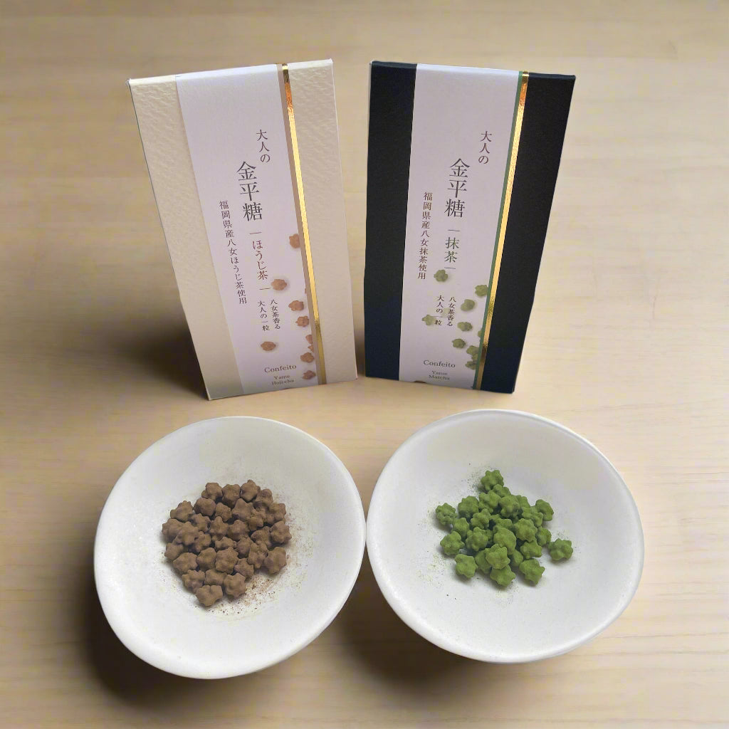 Harano Seicha: Yame Hojicha Konpeito Candy 大人の金平糖 ほうじ茶
