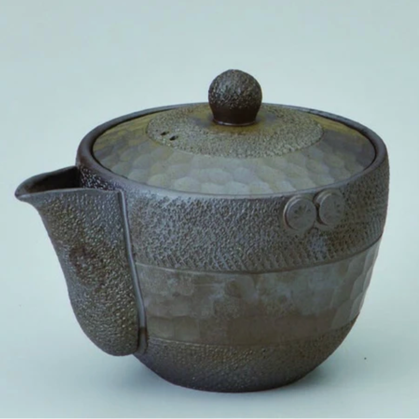 Iroku Banko Ware Houhin Teapot – Diamond & Kago Pattern / 萬古焼 伊呂久作 中帯ダイヤ鹿の子宝瓶 yunomi.life