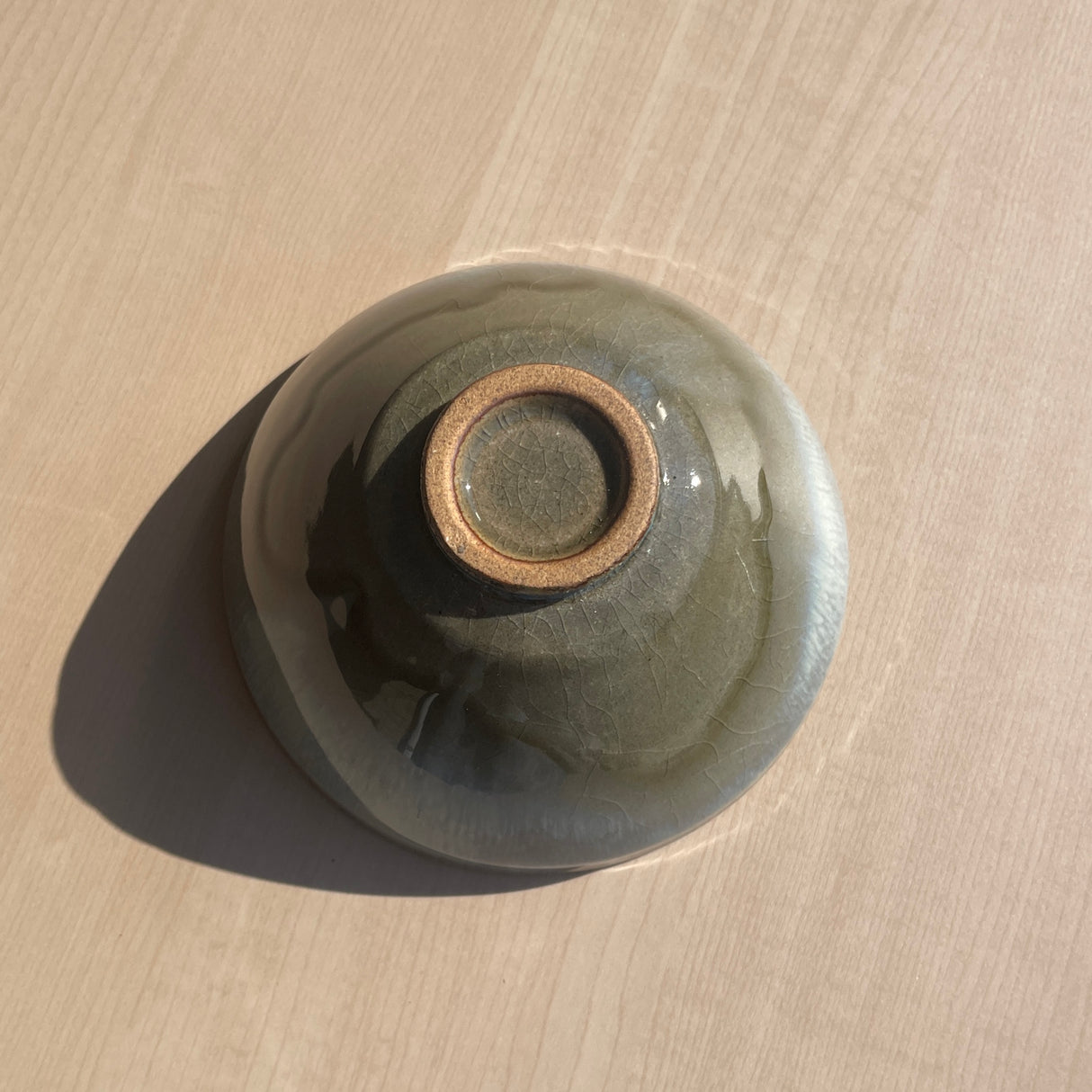 Light Hagi Natsume Matcha Bowl うす萩夏目抹茶碗 【日本製 陶器】back