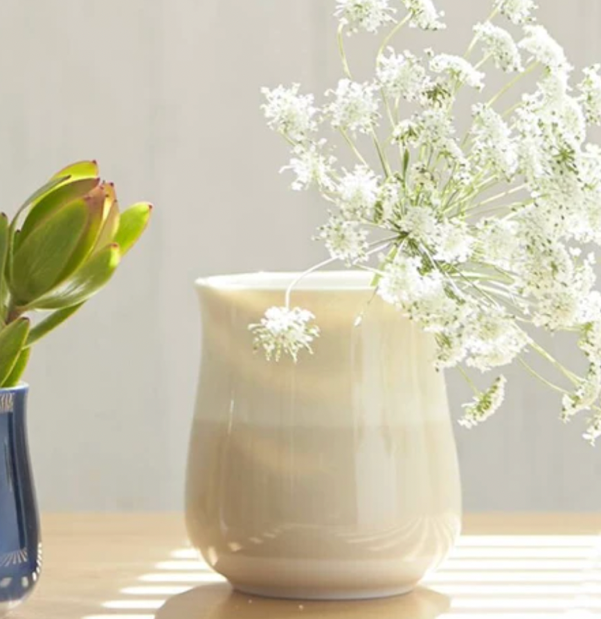 Miyama Minoyaki Large Oval Cup (vaaleanharmaa/harmaa) ポット(ライトグレー/グレー)