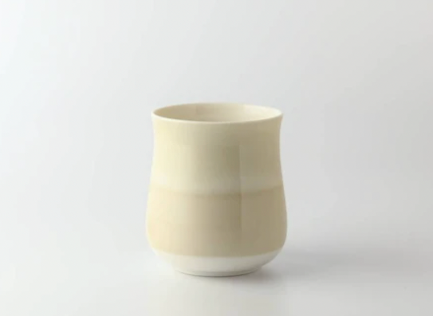 Miyama Minoyaki Large Oval Cup (vaaleanharmaa/harmaa) ポット(ライトグレー/グレー)