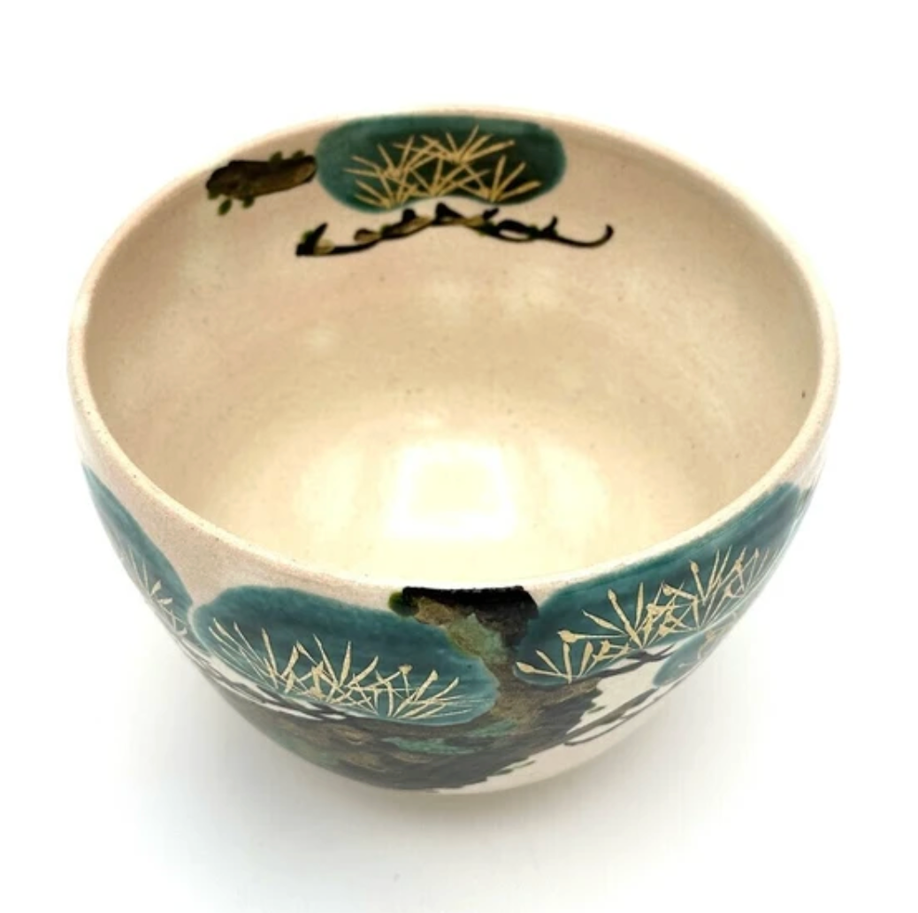 Nagomi: Kyo-yaki Matcha Bowl (京焼抹茶碗 Matsu / 松)1