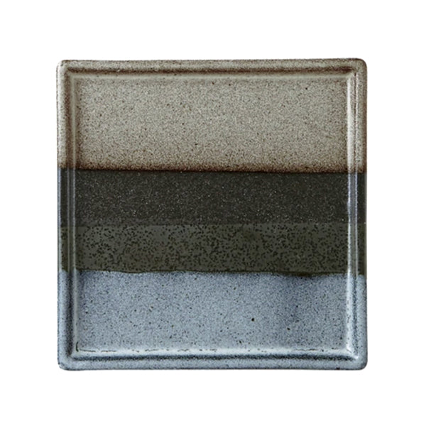 Kanesho Toki: Blue Woven Pattern Plate / 錦織 角皿