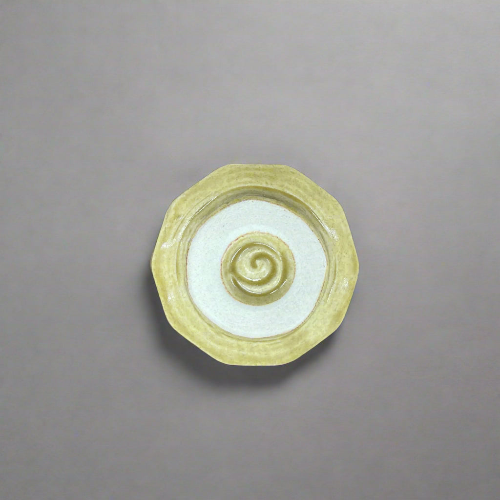 Seiangama: Handmade Mino-yaki Guinomi Cup 5 Piece Set with Wooden Box 手造り五様ぐい呑揃