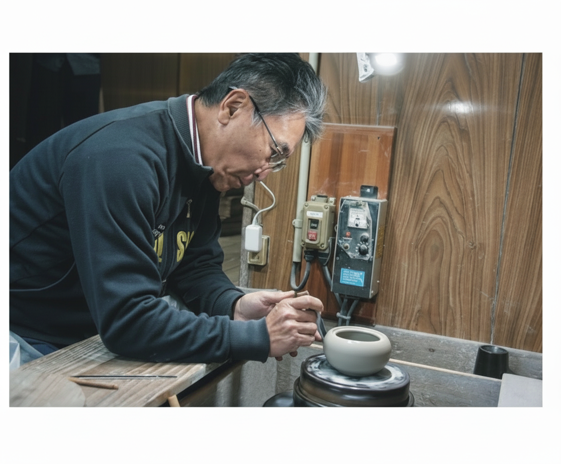 Takasuke Kiln 高資陶苑 e46 : Tokoname Kyusu Tea Pot, Yellow, Ceramic Mesh Strainer 210 ml
