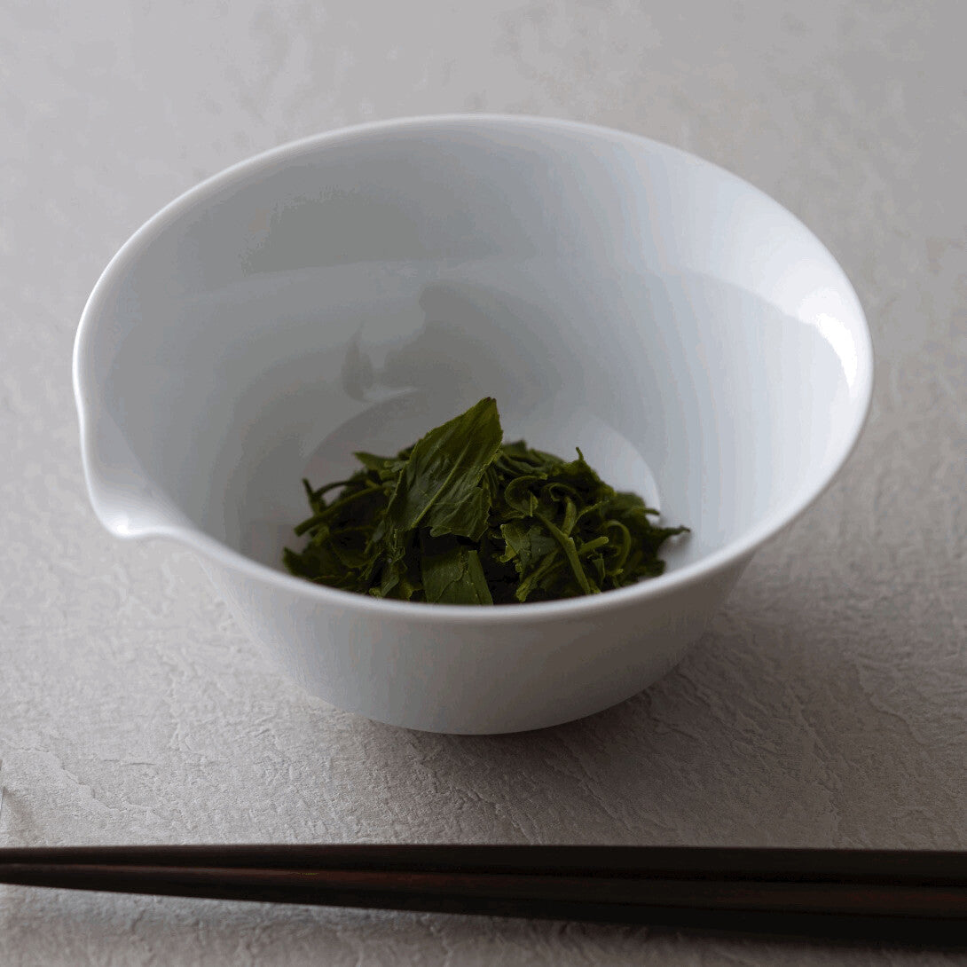 WDH - Hasamiyaki Porcelain White Houhin Tea Set (Pot + 2 Cups) 3