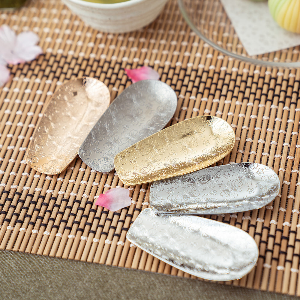 Aoyoshi: ruostumaton Chasaji Sakura Design Tea Caddy Spoon