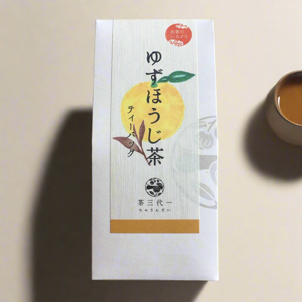 Chasandai: Yuzu Hojicha - Citrus flavored Hojicha Tea Bags (3g x 7 tea bags) - Yunomi.life