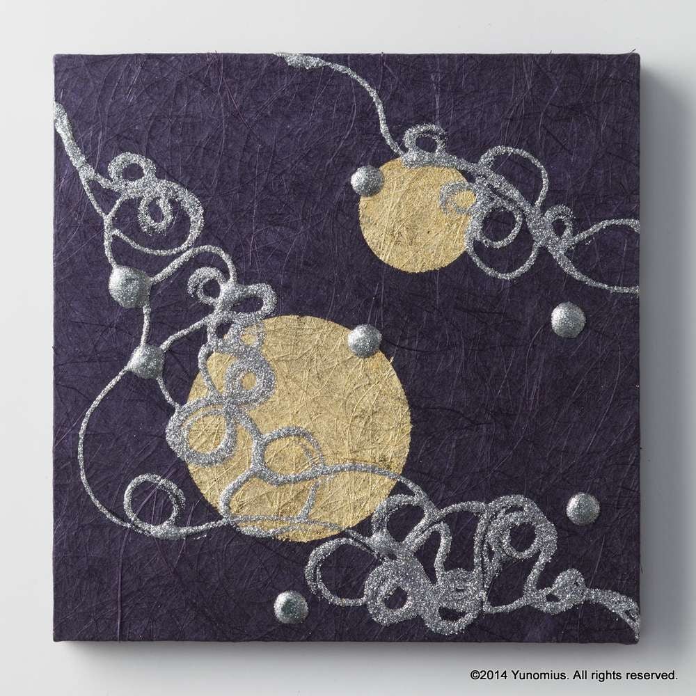 Hana & Haku: Decorative Washi Paper Panel (Purple #3) - Yunomi.life
