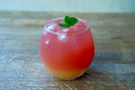 Yuzu and Hibiscus Tea Mocktail Recipe