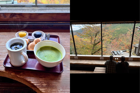 naraya with matcha and nature