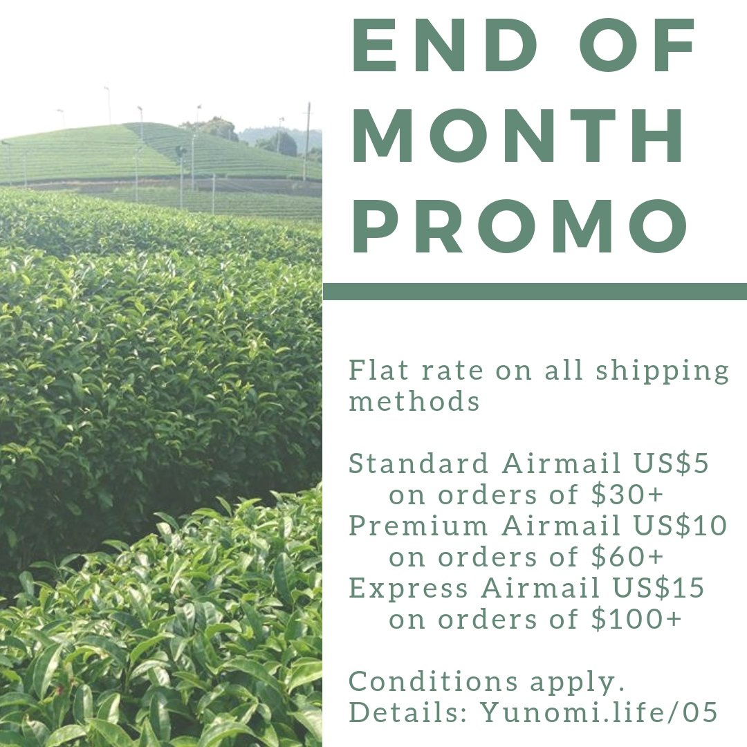 Flat-rate shipping promotion, May 2019 - Yunomi.life