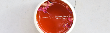 Flavored black and oolong tea banner by yunomi.life