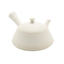 Fujita Tokuta F305 (Limited): Tamago White Triangle - Tokoname Kyusu with Ceramic Mesh Strainer (230 ml)
