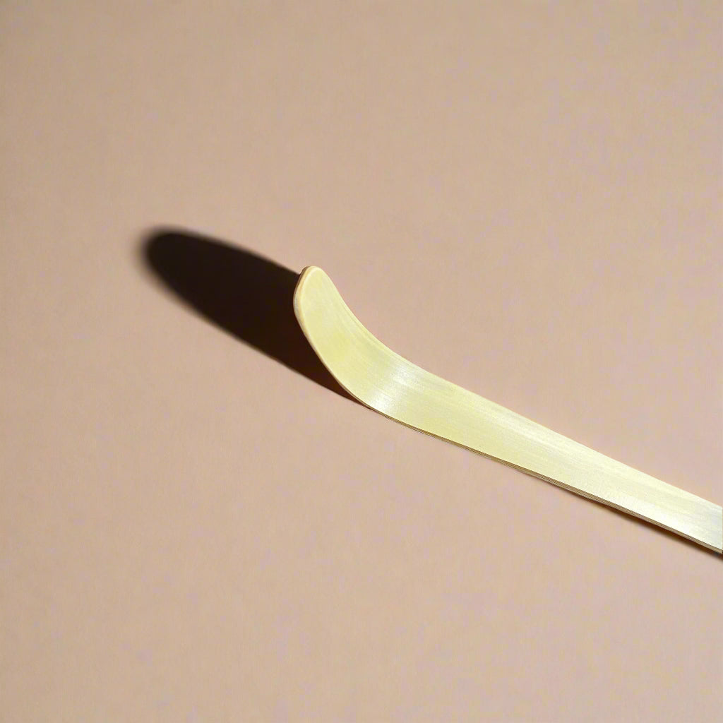 Bambu teekauha (Chashaku) Matchalle (valkoinen bambu, ru3810)