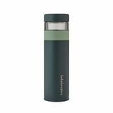 Lalaluctus Tea Bottle - Stainless Steel Tumbler with Tea Strainer - Dark Gray - 400 ml