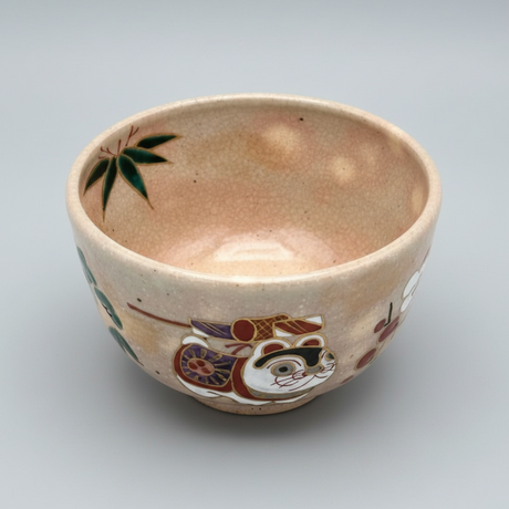 Nagomi: Kyo-yaki Matcha Bowl (京焼抹茶碗  Dog / 犬）