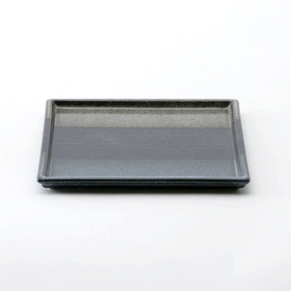 Kanesho Toki: Blue Woven Pattern Plate / 錦織 角皿