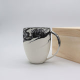 Shinro Yamamoto: Marble Porcelain Mug Cup (White) yunomi.life
