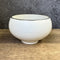 Yamaki Ikai F1543: Rustic Handmade White Minoyaki Matcha Bowl with Silver Rim (Last unit!)