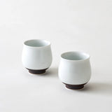 WDH - Hasamiyaki Porcelain White Kyusu Tea Set (Pot + 2 Cups)