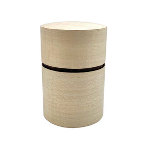 Fujiki Denshiro: Obizutsu Tea Canister - Kaede Maple 帯筒茶筒かえで - Yunomi.life