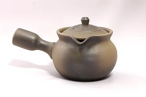 Fujisou: Left-Handed Excellent Kyusu Tea Pot 'Yakijime' Small (280 ml) 左利き用 萬古焼 至高急須（小）焼締め - Yunomi.life
