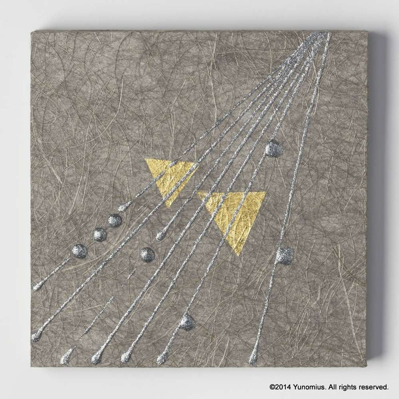 Hana & Haku: Decorative Washi Paper Panel (Grey