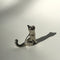 Handmade Tin Chopstick Rest Cat #03, Pleading Cat 錫製おねだり猫