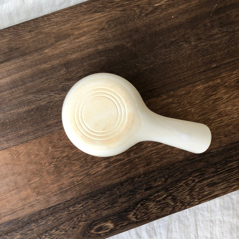Yamaki Ikai: Mini Ceramic Tea Roaster (Houroku), White