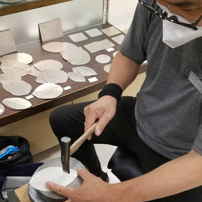 Ota Yusuke: Handcrafted Tea Leaf Shaped Plate, Small (Tin, bendable)