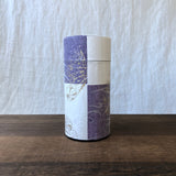 Okumura Seikan: Tea Can, Washi Paper - Gold leaf purple　讃香　紫