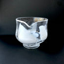 Suikaen: Katakuchi Chawan Glass Matcha Bowl with Spout (Tomoe, 巴)