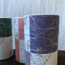 Okumura Seikan: Tea Can, Washi Paper - Gold leaf purple　讃香　紫