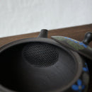Isobe Ceramics mi208: Tokoname Kyusu Tea Pot Blue Ajisai by Jiro Umehara (130 ml) - Yunomi.life