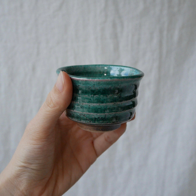 Kizoku Club: Emerald Blue Guinomi Mini Cup - Yunomi.life