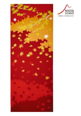 Maeda Senko: Tenugui Hand Cloth “Koyo” (Autumn Leaves), Shikisai Series November - Yunomi.life