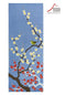Maeda Senko: Tenugui Hand Cloth “Ume and Uguisu” (Plums & Japanese bush warblers), Shikisai Series February - Yunomi.life