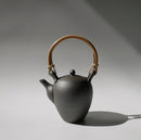 Nankei Pottery: Acorn-shaped Bankoyaki Dobin Tea Pot with Wood Handle (Dark Brown, 430ml) - Yunomi.life