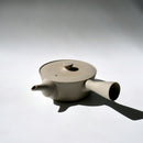 Nankei Pottery: Bankoyaki Flat Kyusu with Ceramic Mesh Strainer (Sand, 320ml) - Yunomi.life