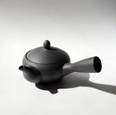 Nankei Pottery: Bankoyaki Kyusu Teppatsu with Ceramic Mesh Strainer (Black, 240ml) - Yunomi.life